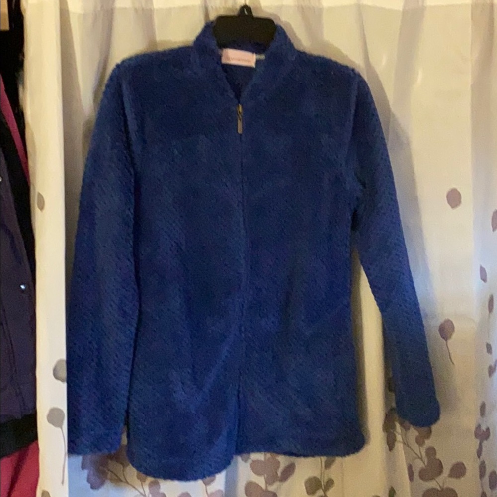 Fuzzy zip up sweatshirt